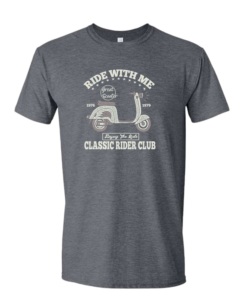 Ride with me classic rider club motorcycle t-shirt - Fivestartees