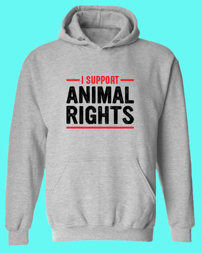 I support Animal Rights Hoodie, vegetarian Hoodie - Fivestartees