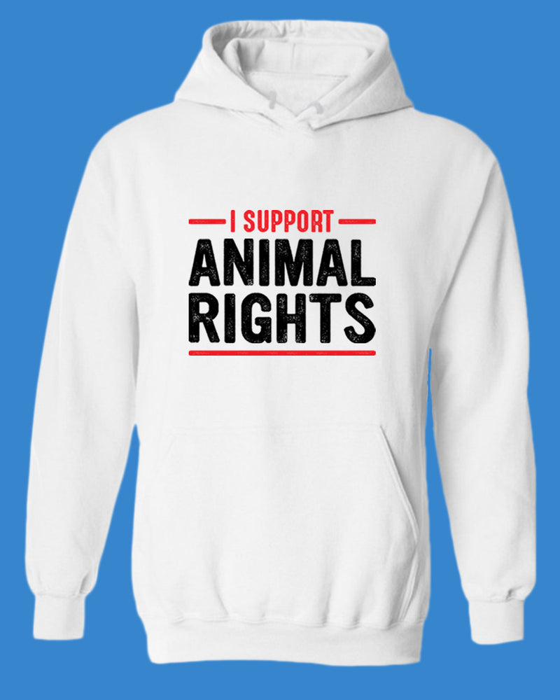 I support Animal Rights Hoodie, vegetarian Hoodie - Fivestartees