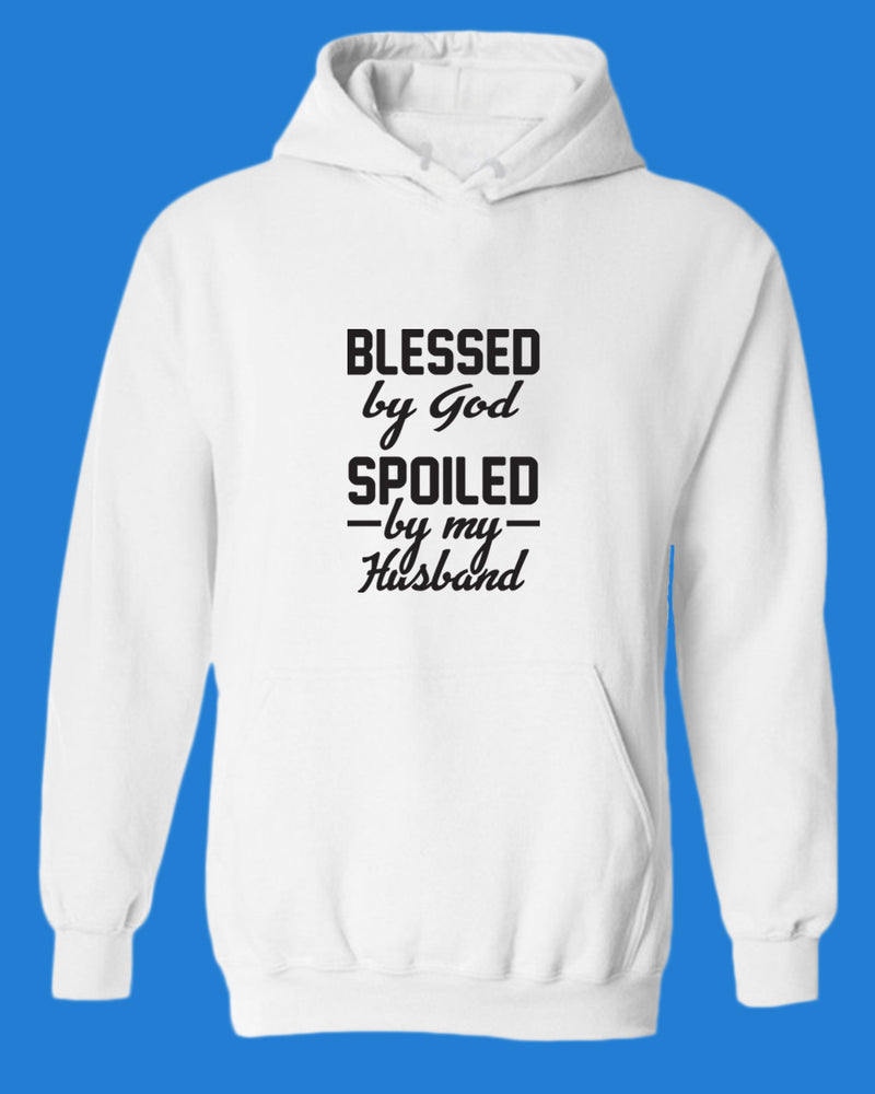 Blessed By God, Spoiled by my Husband Women Hoodie - Fivestartees