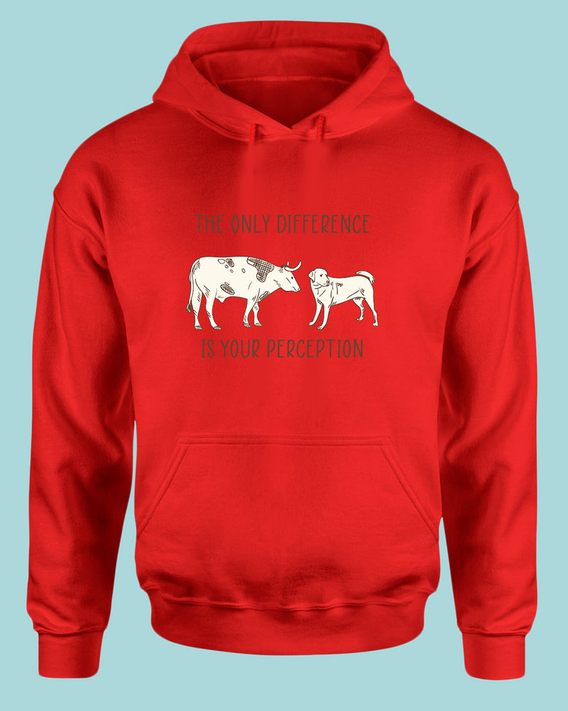 The Only Difference Is Your Perception Hoodie, Vegan Hoodie - Fivestartees