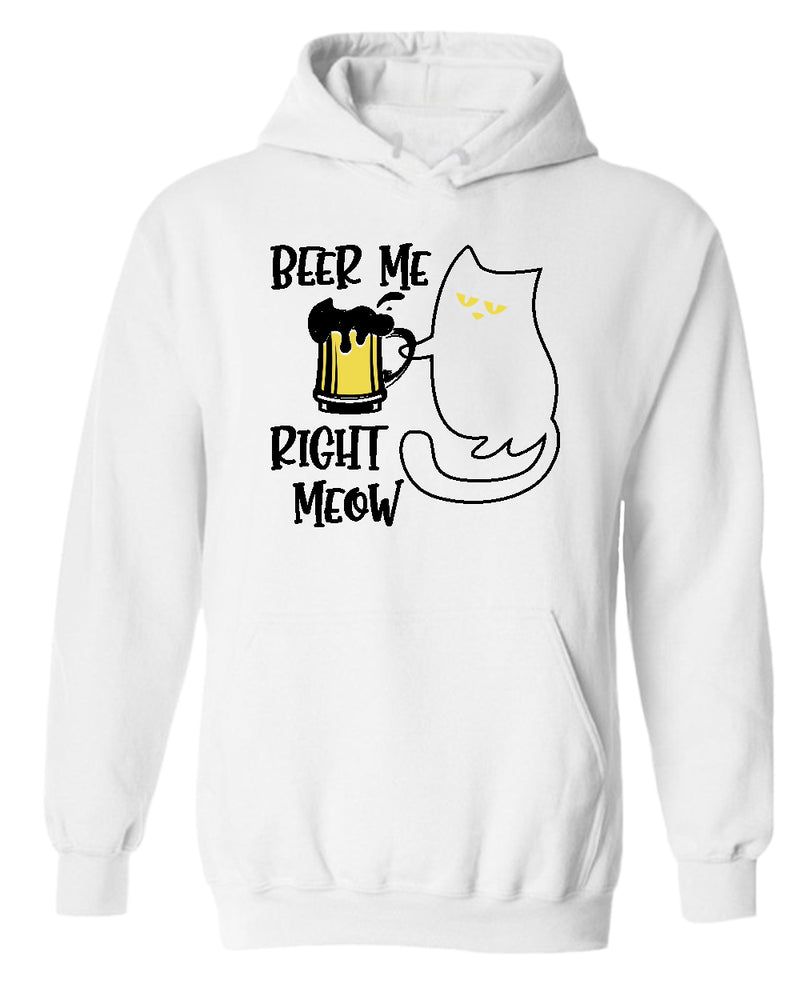 Beer me right meow hoodie, beer lover hoodie, cat lover hoodies - Fivestartees