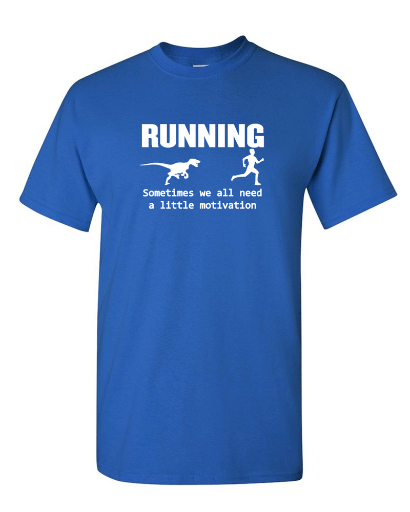 Running T-shirt Motivation Raptor Chase T Shirt Dinosaur Tee - Fivestartees