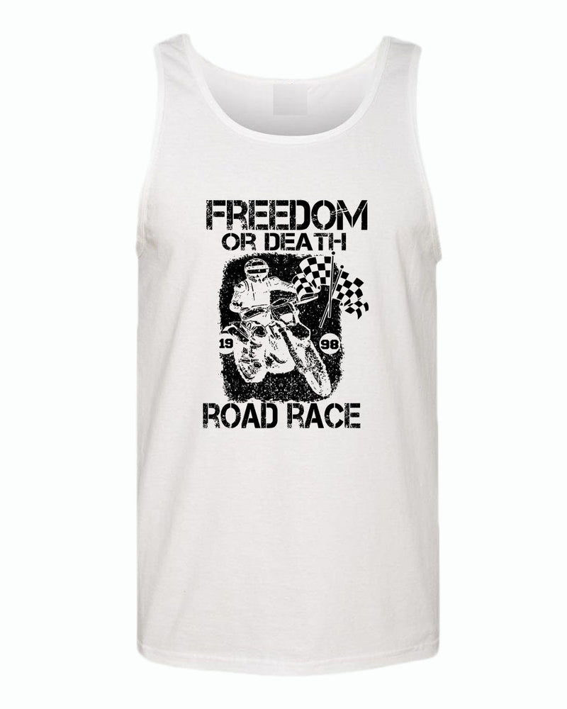Freedom or death road race tank top - Fivestartees