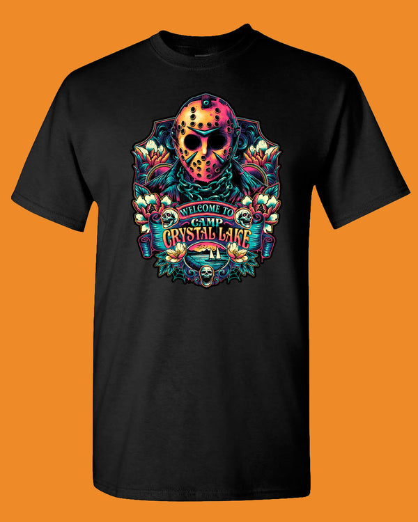 Crystal Lake Horror Movie T-shirt, Halloween Scary Movie Tee - Fivestartees