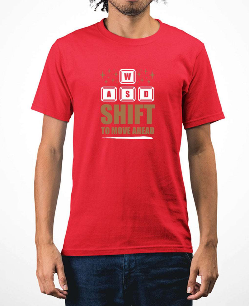 awsd shift to move ahead gamer t-shirt, funny gaming t-shirt - Fivestartees