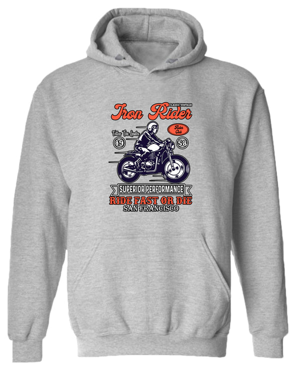 Iron rider ride fast or die hoodie - Fivestartees