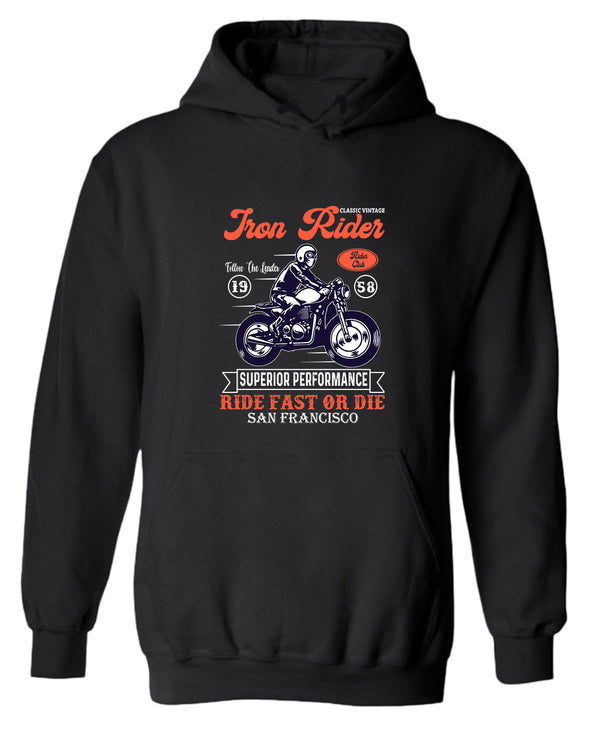 Iron rider ride fast or die hoodie - Fivestartees