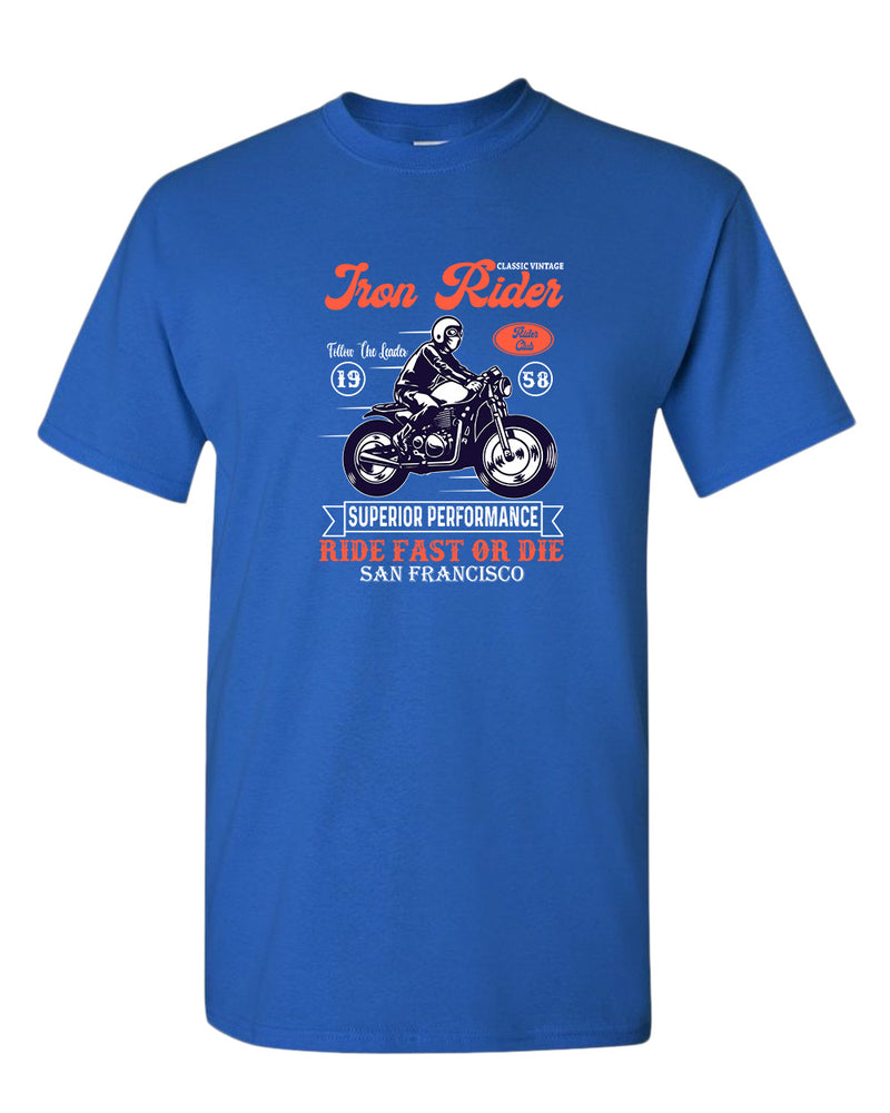 Iron rider ride fast or die t-shirt - Fivestartees