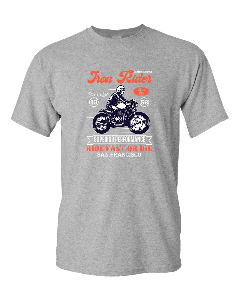 Iron rider ride fast or die t-shirt - Fivestartees