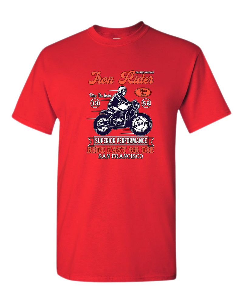 Iron rider ride fast or die t-shirt - Fivestartees