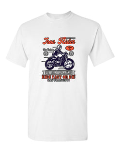 Iron rider ride fast or die t-shirt - Fivestartees