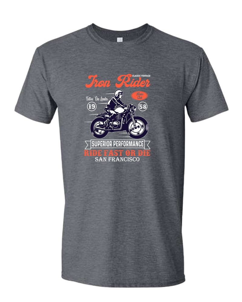 Iron rider ride fast or die t-shirt - Fivestartees