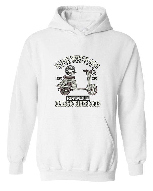 Ride with me classic rider club motorcycle hoodie - Fivestartees