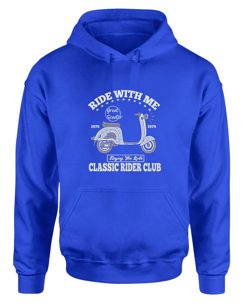 Ride with me classic rider club motorcycle hoodie - Fivestartees