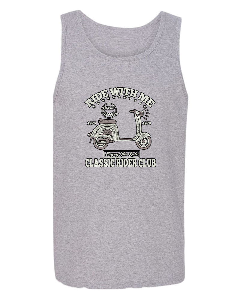 Ride with me classic rider club motorcycle tank top - Fivestartees