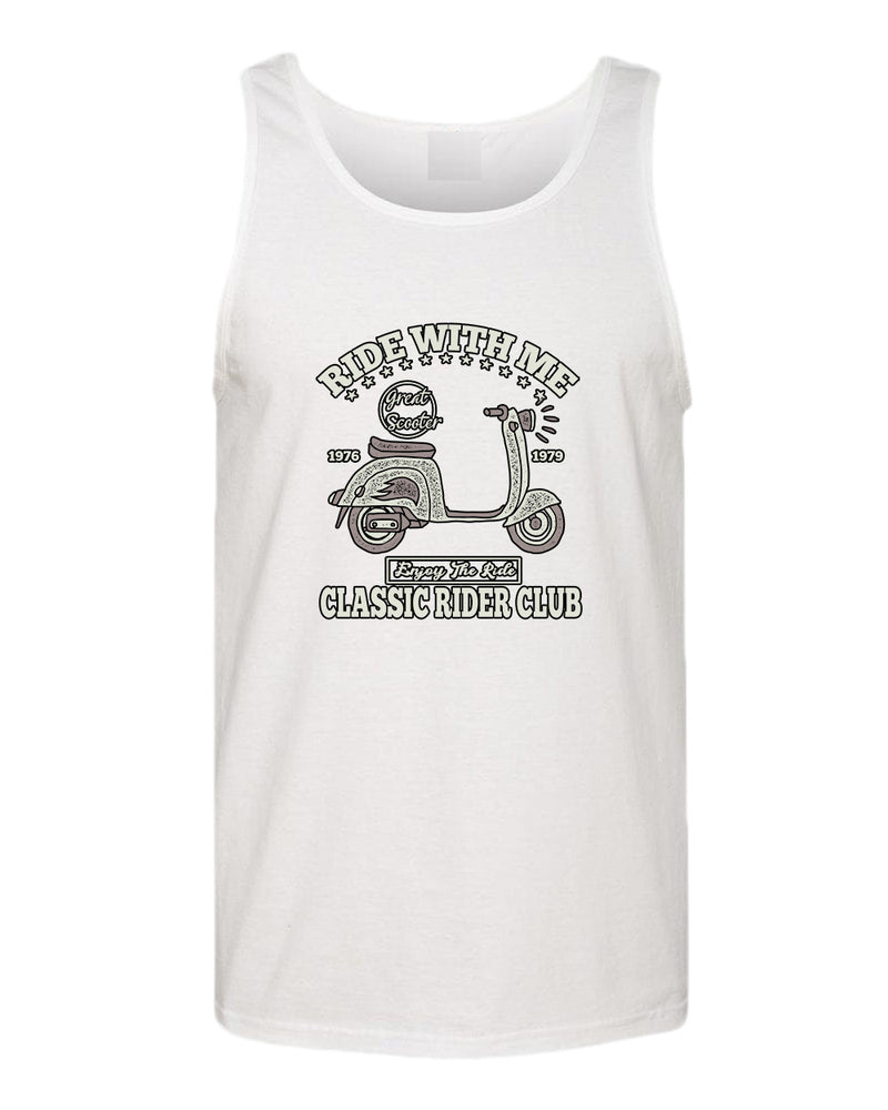 Ride with me classic rider club motorcycle tank top - Fivestartees