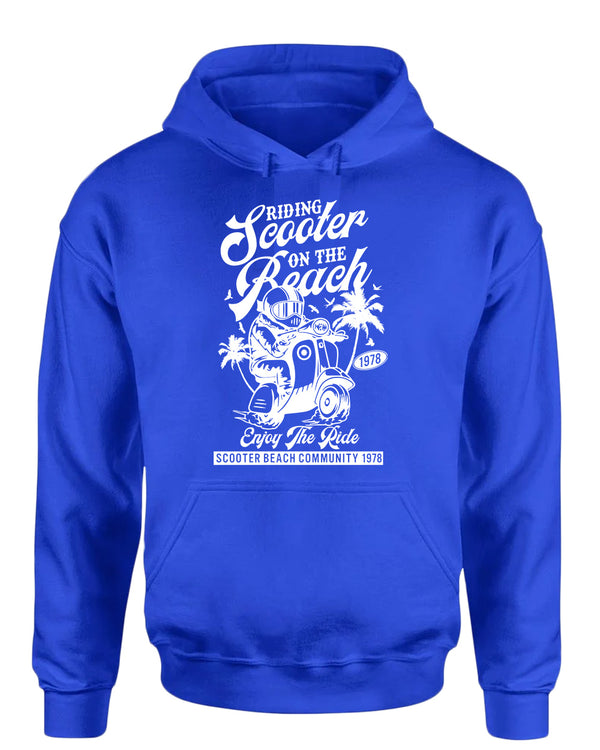 Riding scooter on the beach, enjoy the ride hoodie - Fivestartees