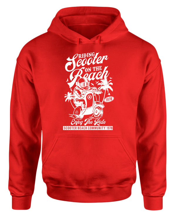 Riding scooter on the beach, enjoy the ride hoodie - Fivestartees
