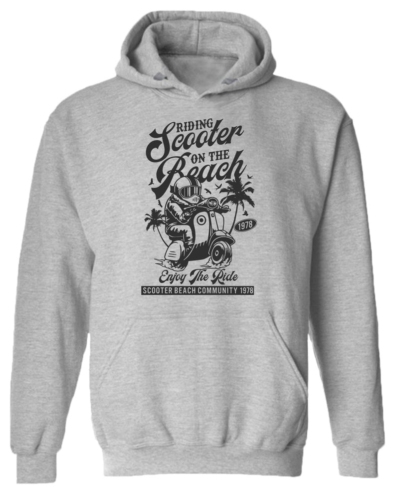 Riding scooter on the beach, enjoy the ride hoodie - Fivestartees