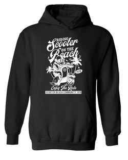 Riding scooter on the beach, enjoy the ride hoodie - Fivestartees