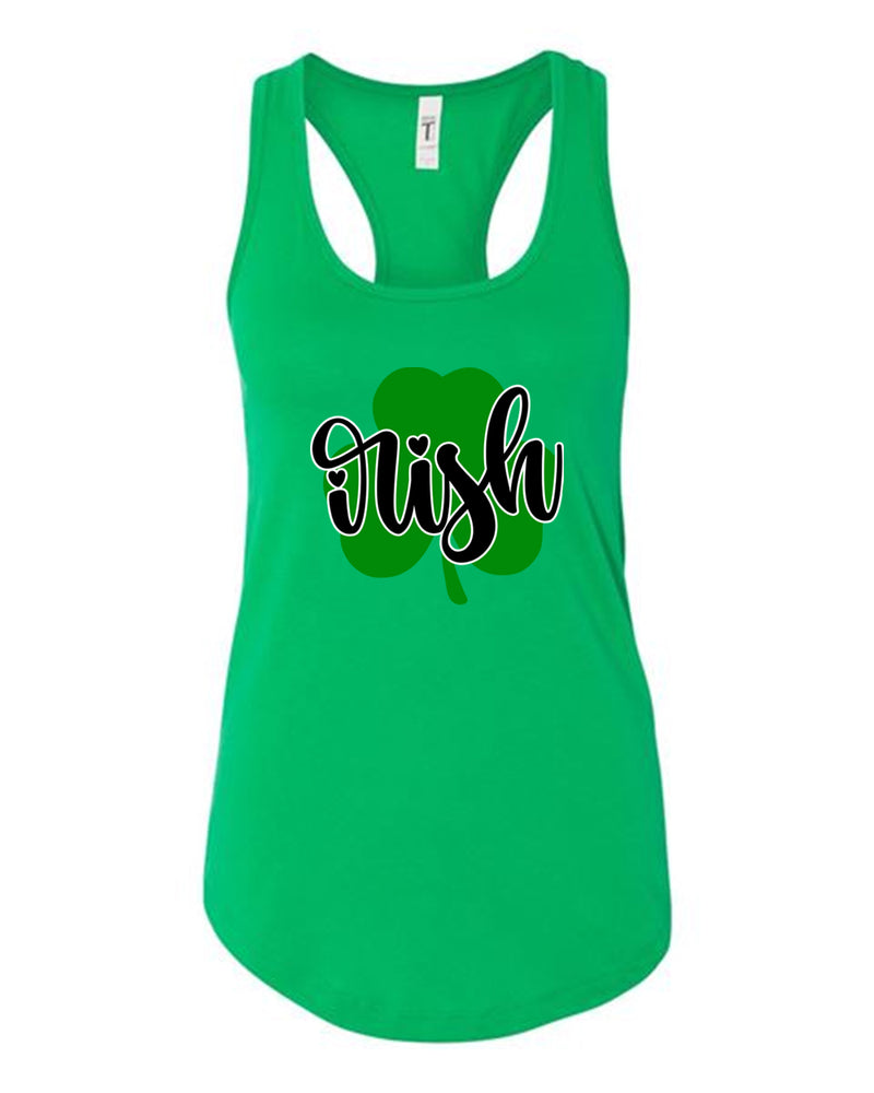 Irish clover shamrock tank top women racerback st patrick's day tank top - Fivestartees