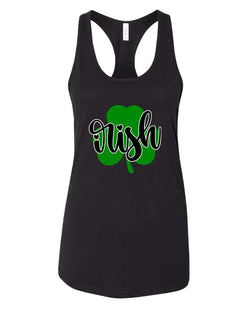 Irish clover shamrock tank top women racerback st patrick's day tank top - Fivestartees