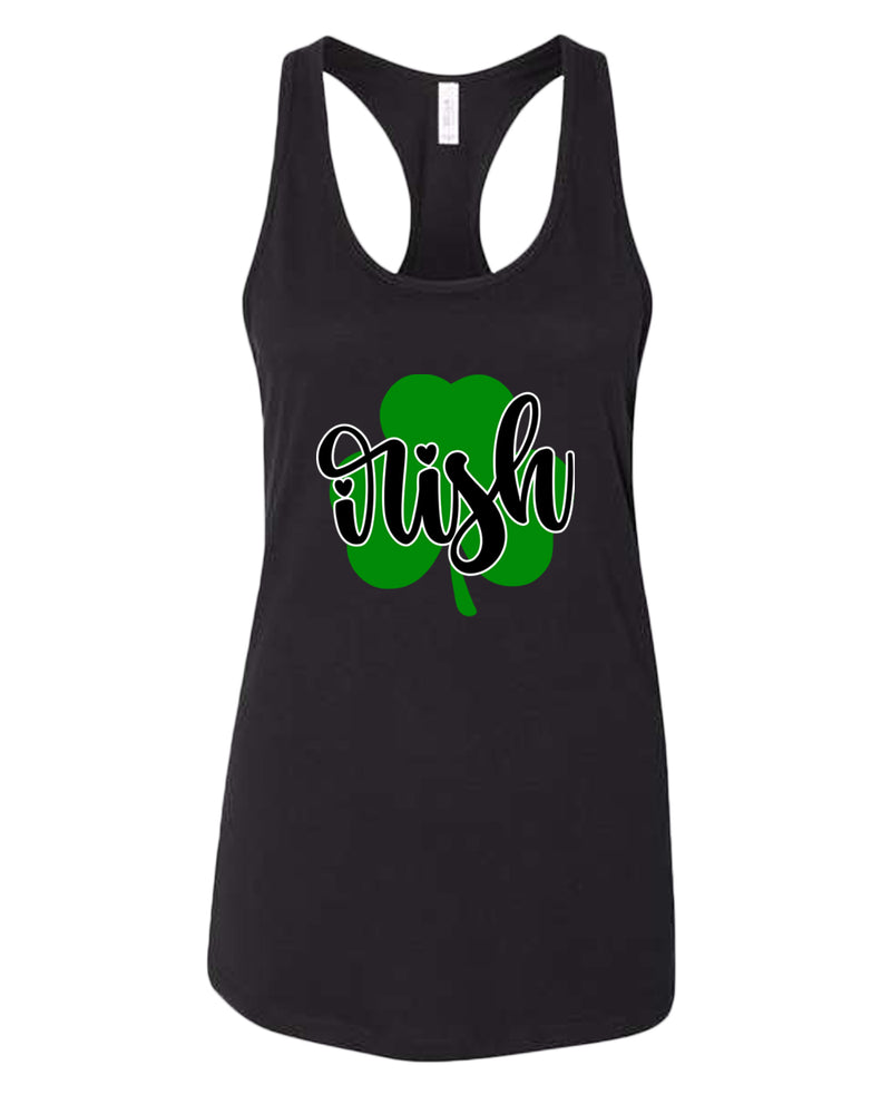 Irish clover shamrock tank top women racerback st patrick's day tank top - Fivestartees