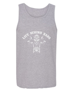 Old rider life behind bars motorcycle tank top - Fivestartees