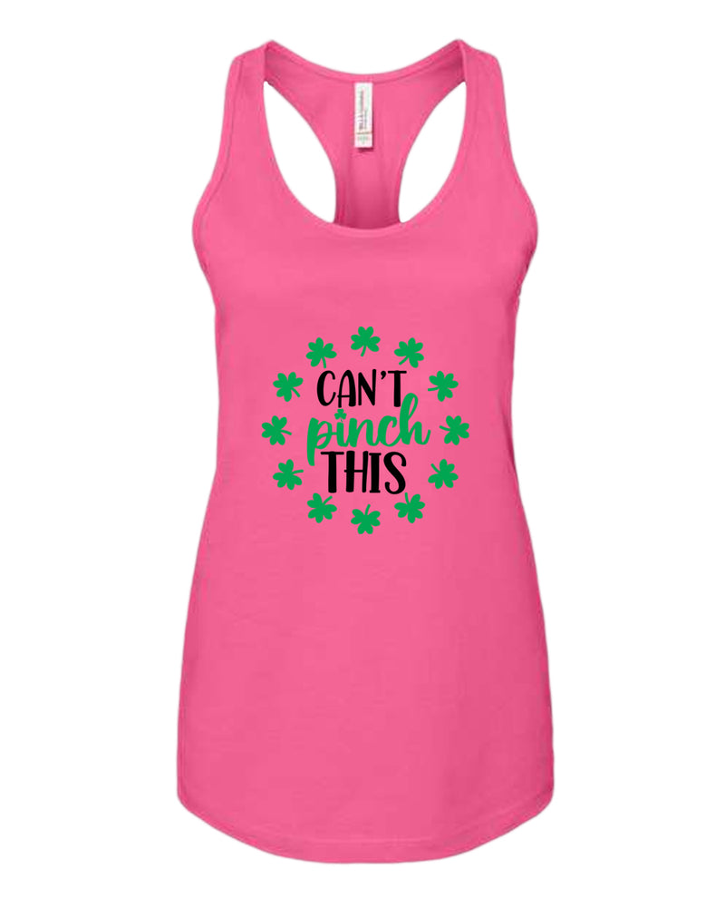 I can't pinch this women racerback st patrick's day tank top - Fivestartees