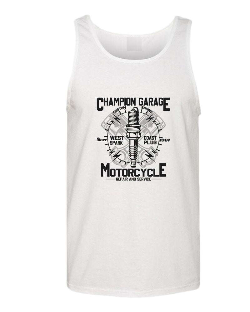 Champion garage motorcycle repair service tank top - Fivestartees