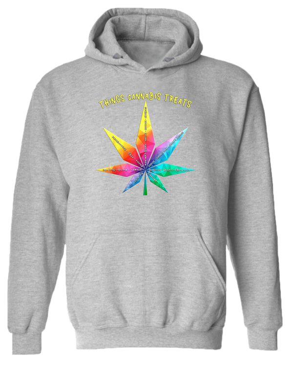 Things cannab*s treats hoodie, colorful leaf hoodie - Fivestartees