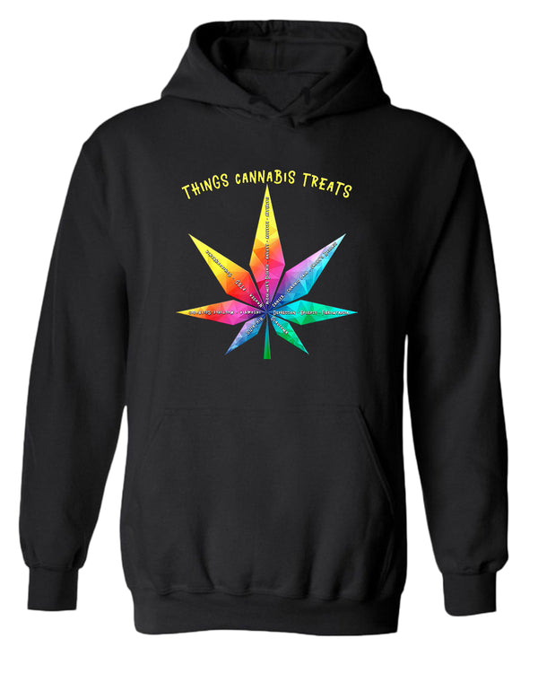 Things cannab*s treats hoodie, colorful leaf hoodie - Fivestartees