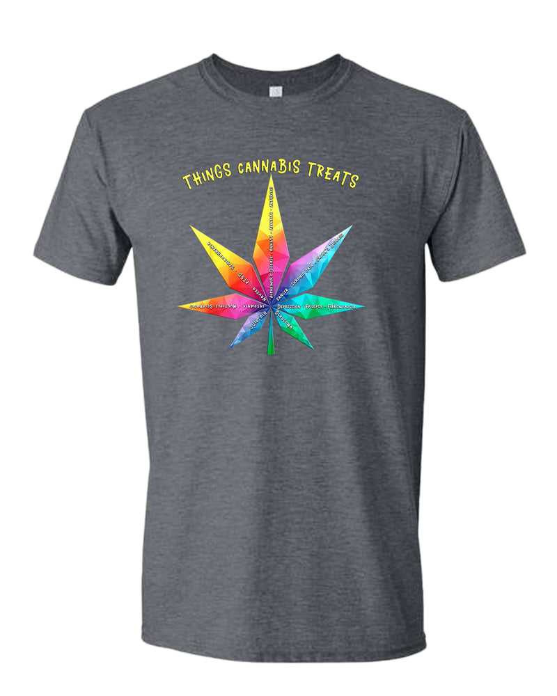 Things cannab*s treats t-shirt, colorful leaf t-shirt - Fivestartees