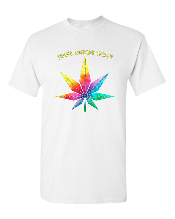 Things cannab*s treats t-shirt, colorful leaf t-shirt - Fivestartees