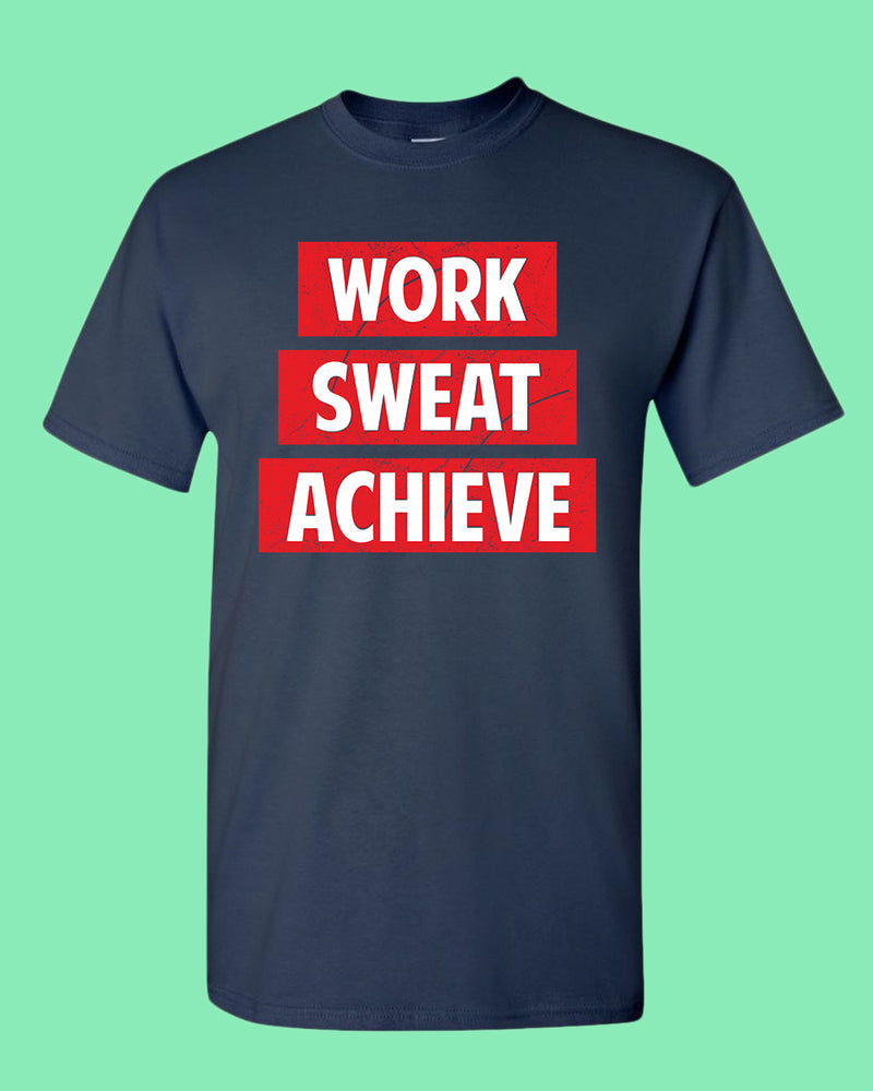 Work Swear Achieve T-shirt, casual Gym T-shirt - Fivestartees