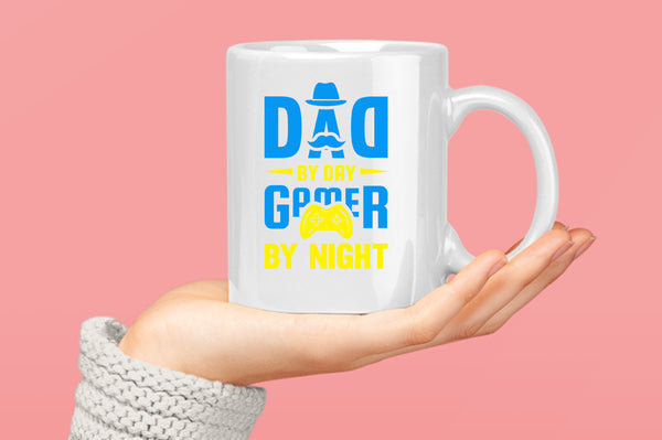 Dad by day gamer by night Coffee Mug, gamer dad Coffee Mug - Fivestartees