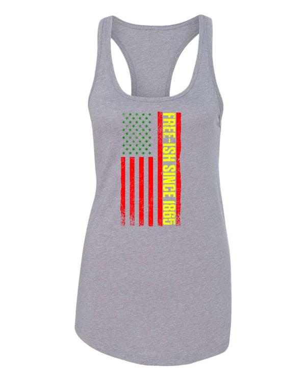 American flag juneteenth tank top green yellow red flag tank tops - Fivestartees