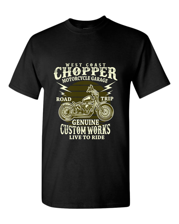 West chopper motorcycle garage t-shirt - Fivestartees