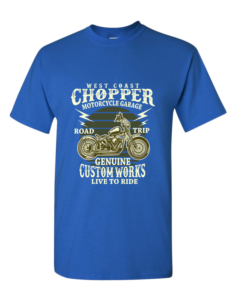 West chopper motorcycle garage t-shirt - Fivestartees