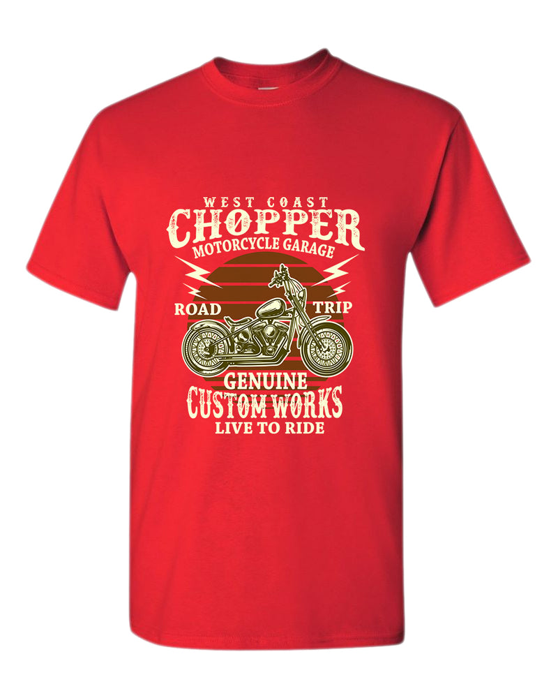 West chopper motorcycle garage t-shirt - Fivestartees