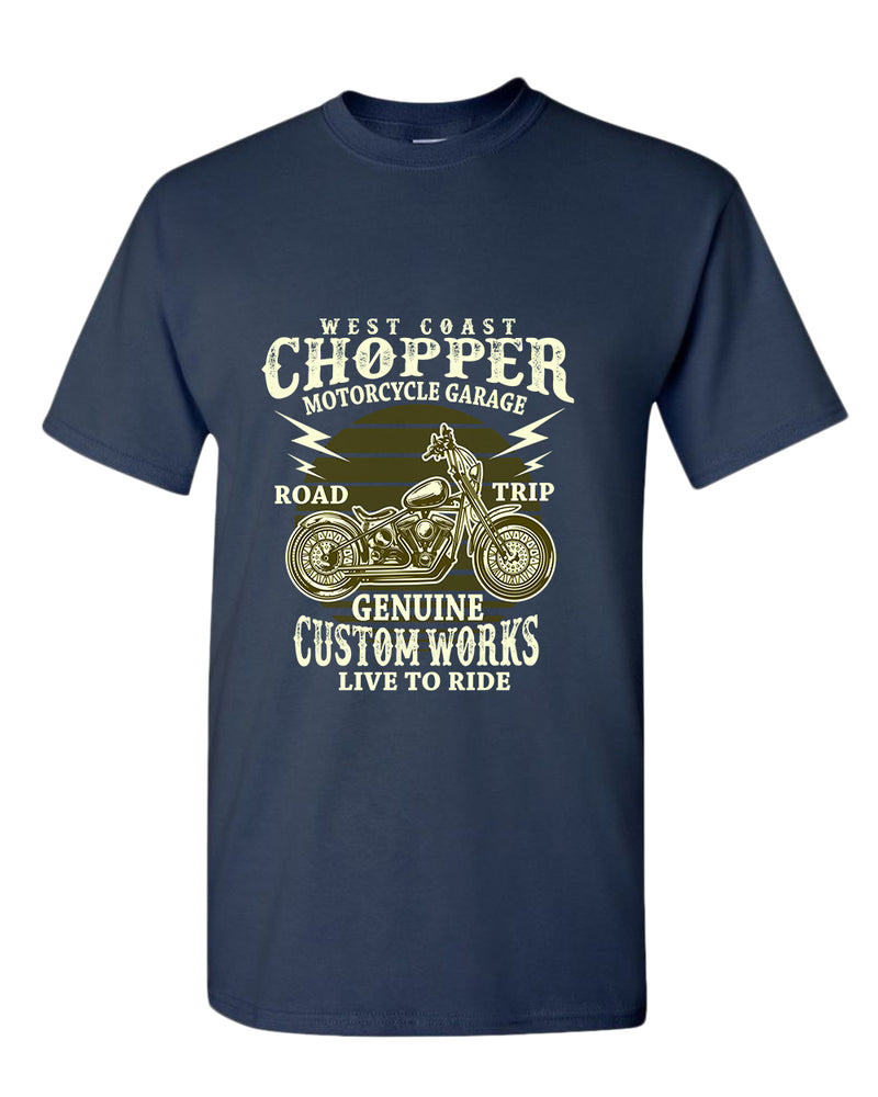 West chopper motorcycle garage t-shirt - Fivestartees
