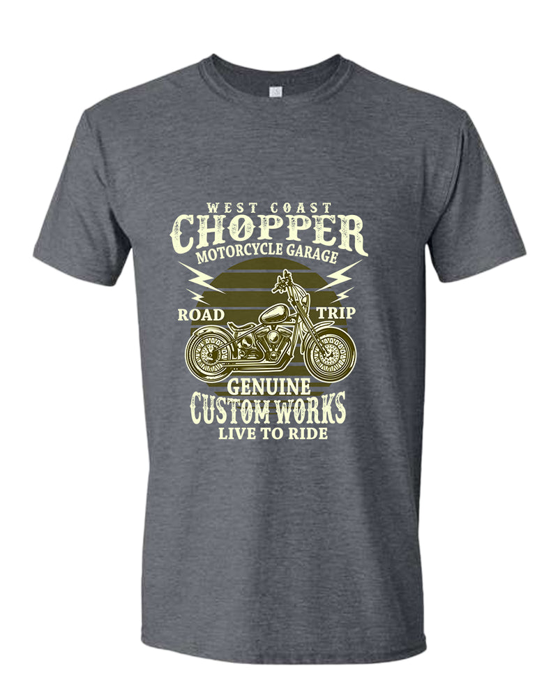 West chopper motorcycle garage t-shirt - Fivestartees