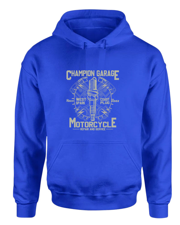 Champion garage motorcycle repair service hoodie - Fivestartees