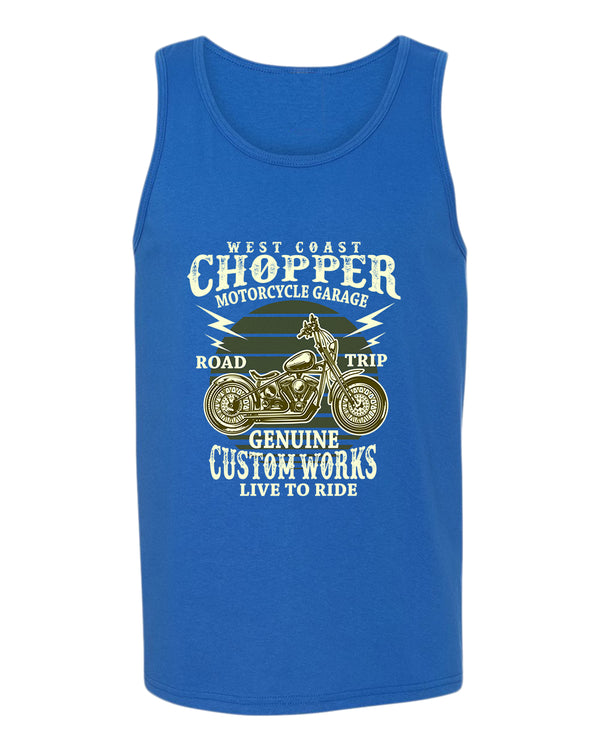 West chopper motorcycle garage tank top - Fivestartees