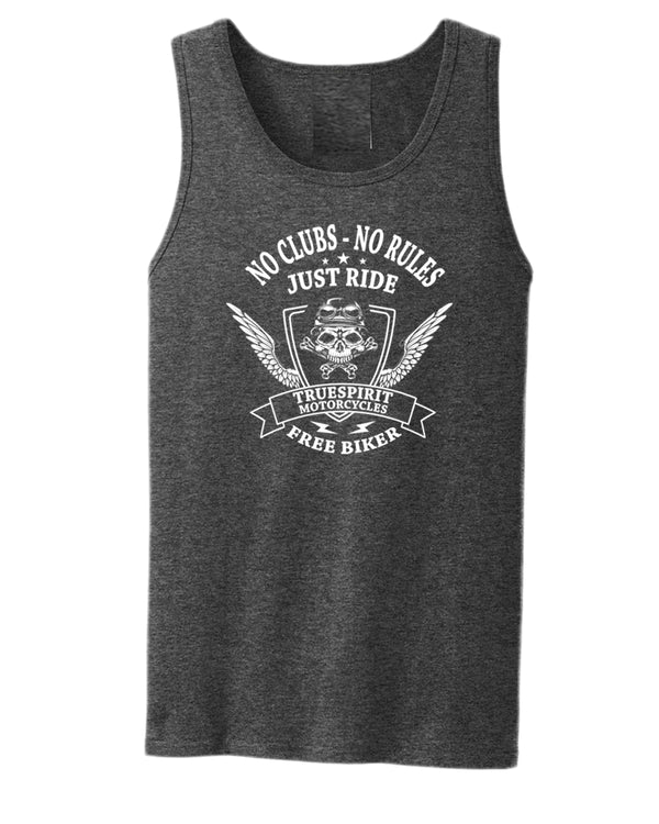 Truespirit motorcycle, no clubs, no rules tank top - Fivestartees