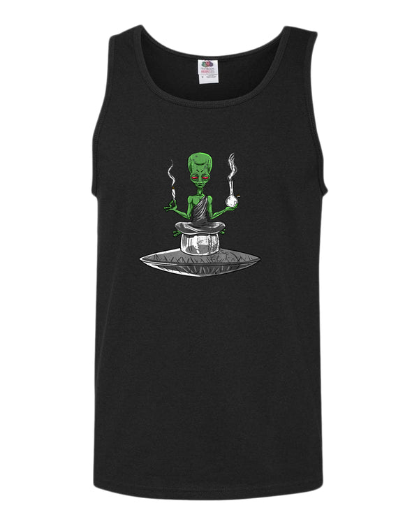 Alien meditation tank top, smoke tank tops - Fivestartees