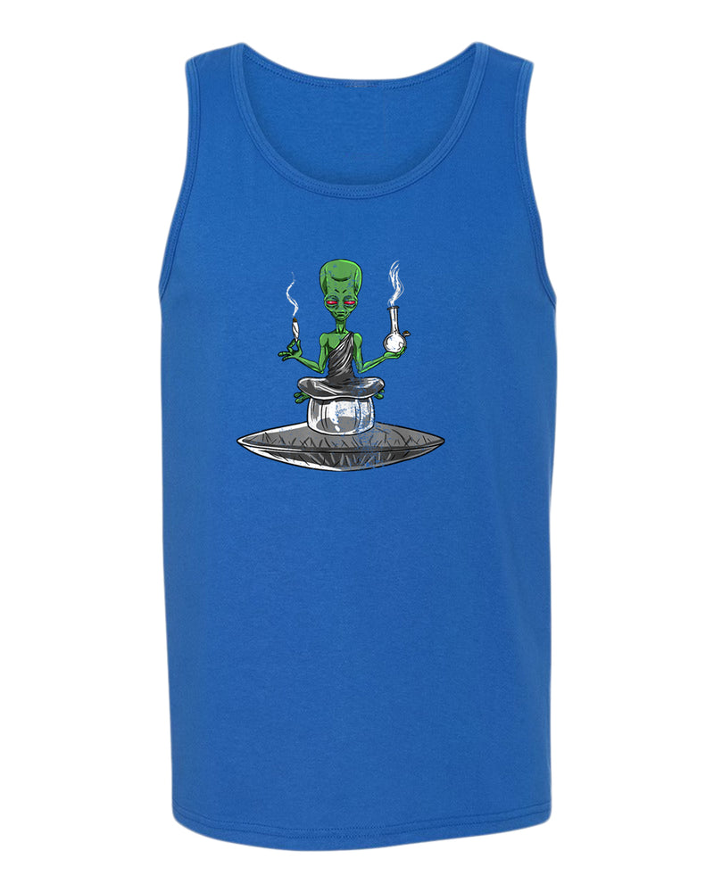 Alien meditation tank top, smoke tank tops - Fivestartees