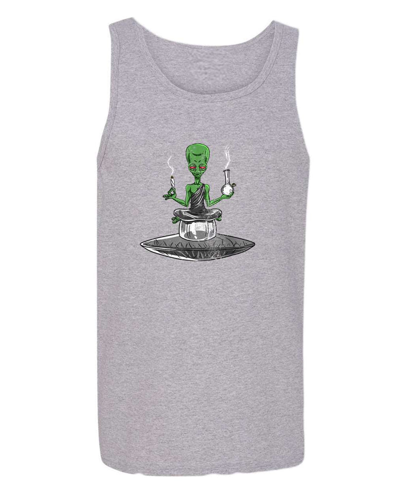 Alien meditation tank top, smoke tank tops - Fivestartees