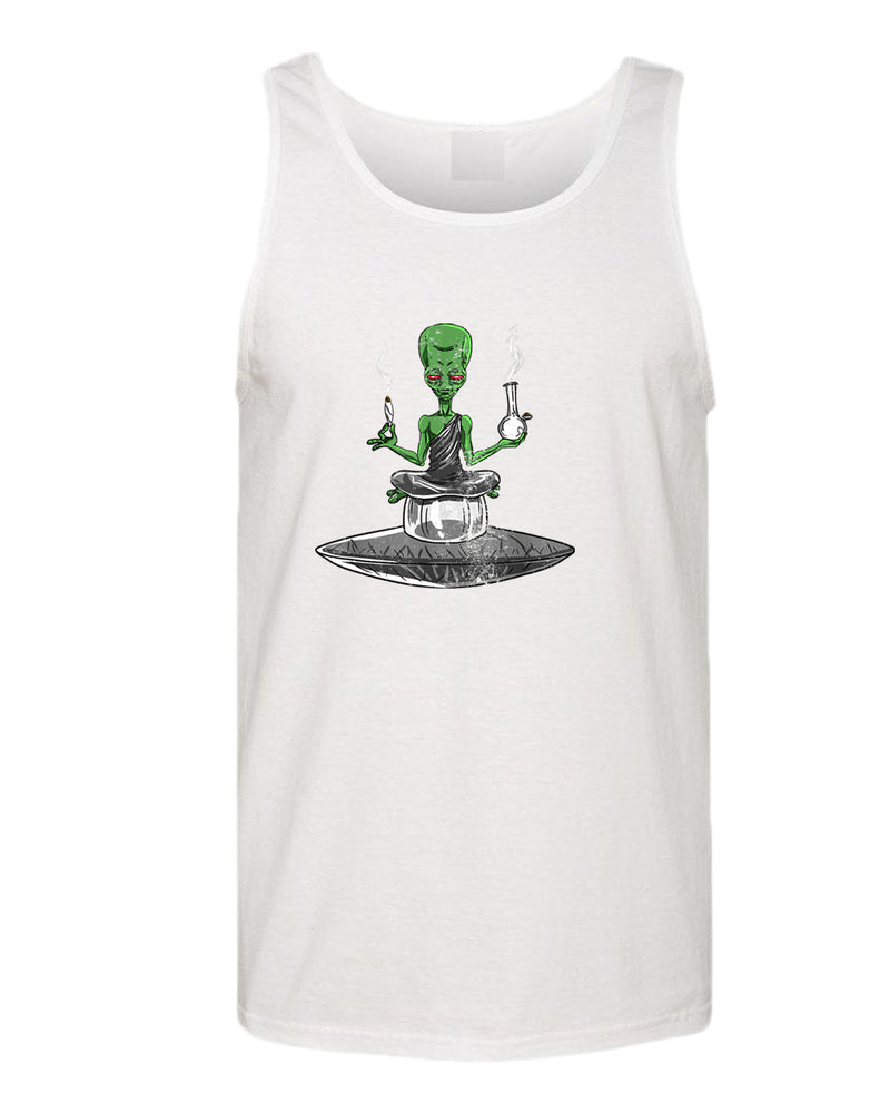 Alien meditation tank top, smoke tank tops - Fivestartees